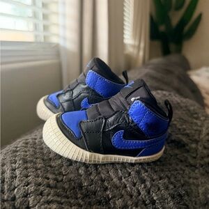 Blue crib Jordan’s size 3